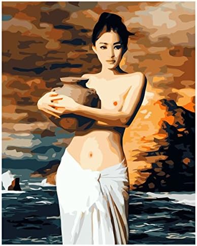 Hold Ceramics Sexy Lady DIY Painting By Numbers Kits Handpainted Oil Painting Wall Art Picture Home Decor For Living Room