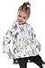 HOTOUCH Kids Girls Waterproof Hooded Jacket Printed Windproof RainCoat Outwear