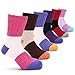 Girls Wool Socks Kids Fashion Color Block Soft Seamless Warm Crew Socks 6 Pack