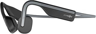 AfterShokz OpenMove Bluetooth Bone-Conduction Knochenschall Knochenleitung Sportkopfhörer schweißresistent mit Mikrofon zum Radfahren, Joggen, für Fitnessstudio,schiedergrau