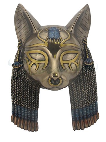 Bastet Mask Egyptian Rustic Wall Plaque