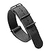 2PCS Nato Strap Canvas Fabric Nylon Watch Bands with Stainless Steel Buckle,Adebena Ballistic Replacement Nato Watch Straps Width 20mm Black Army Green