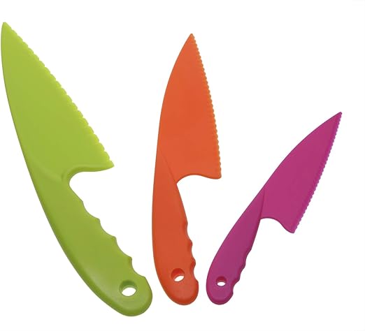Amazon Com Penta Angel 3 Colors Plastic Kitchen Knife Set 3 Sizes
