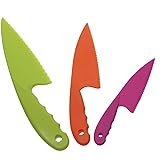 PENTA ANGEL 3 Colors Plastic Knife Set 3 Sizes Nylon Knife Safety Cooking Chef Knives for Fruit Lettuce Vegetable Salad Bread (3 Colors)