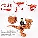 COFFLED 22 PCS Dinosaur Toys, Mini Dinosaur Figures Toys for 3 Year Olds, Plastic Dinosaurs Animals Sets for Kids Gift, Deformation T-trex, Pterosaurs, Brachiosaurus, Triceratops