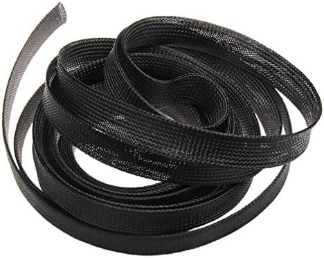 10M Black 4/6/8/10/12/15/20/25mm Insulation Braided Cable Sleeve Tight PET Wire Cables Protection Expandable Cable Sleeve