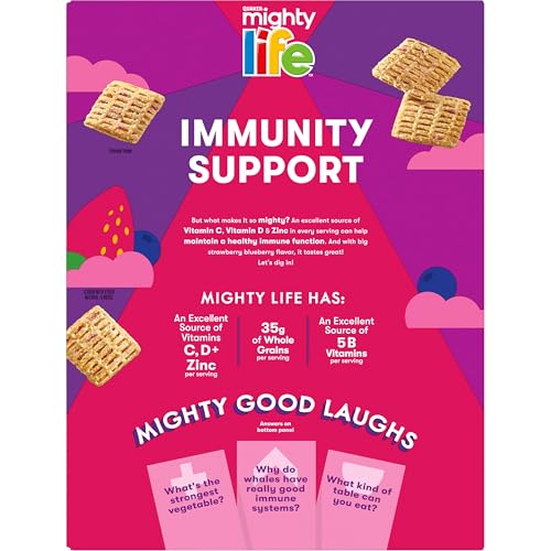 MIGHTY LIFE RTE CEREAL, STRAWBERRY BLUEBERRY BLISS 13 OZ