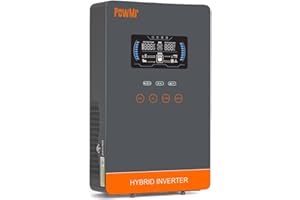 PowMr 4000W Hybrid Solar Inverter 24VDC to 110VAC, Pure Sine Wave Output with 140A MPPT Charge Controller, Max.PV Input 500VD