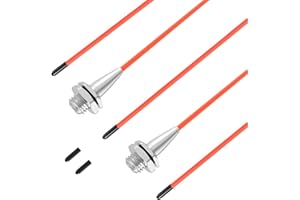 Akso Aoyupe Orange 5pcs Universal Antenna Plastic Hose, with Protective Cap and Antenna Base, Suitable for Remote Control of Small Cars, FPVs, Drones, Aircraft, Remote Control of Ships, Models