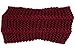 BYOS WomensWinter Fashion Cute Bow Crochet Knit Headband (Wine)