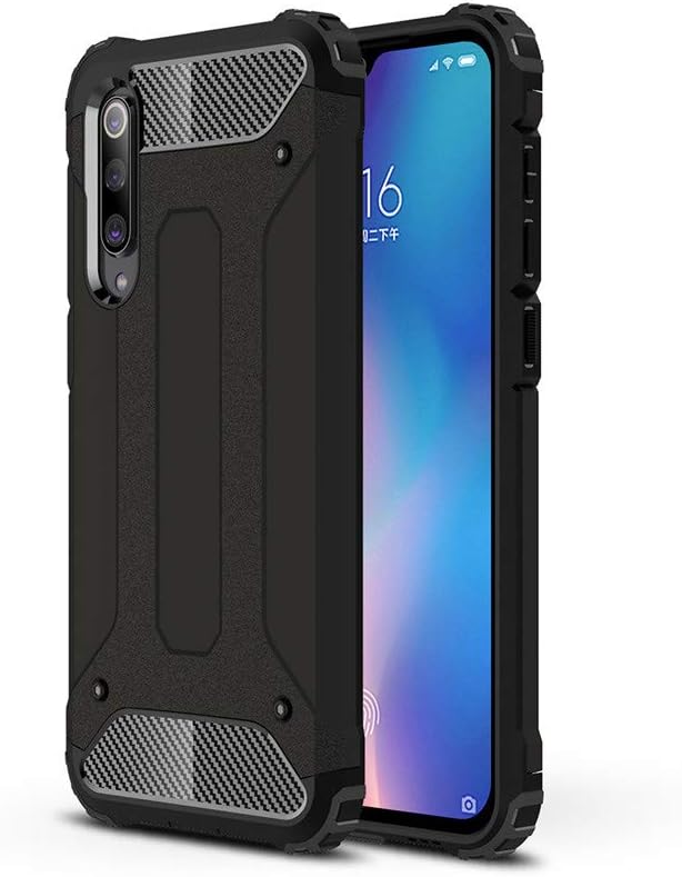 GARITANE Case for Xiaomi Mi 9 SE,Rugged Tough Dual Layer Armor Case Heavy Duty Shockproof Back Cover for Xiaomi Mi 9 SE (Black)
