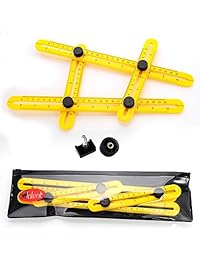 angleizer plantilla herramienta Regla, anglie izer Measurment Multi Angle Finder Herramientas, extra 2 hilo de metal Knob Sets, Ultra Nook escala regla, Ultimate para bricolaje & Tile, ángulos medir conjunto de Original, con CAS