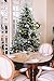 Artificial Christmas Tree 5/6/7/7.5 Foot Flocked Snow Trees with Pine Cone Decoration Unlit