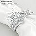 Newshe Jewellery Wedding Engagement Ring for Women Bridal Set AAAAA Cz 925 Sterling Silver 1.3Ct Pear White Size 4-13
