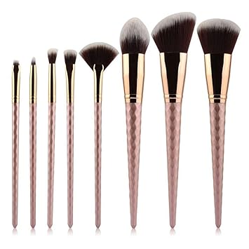 Start Makers Makeup Brush Set with Diamond Unicorn Handle (Champagne Gold)