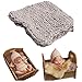 Baby Photography Props Basket Braid Wool Wrap Newborn Photo Shoot Baskets Filler Posing Stuffer Background Blanket (Beige)