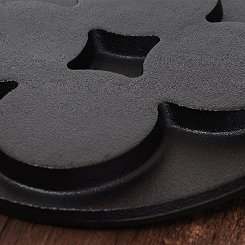 Nadalan Cast Iron Omelette Pot Egg Dumpling Pot Four Hole Breakfast Frying Pan