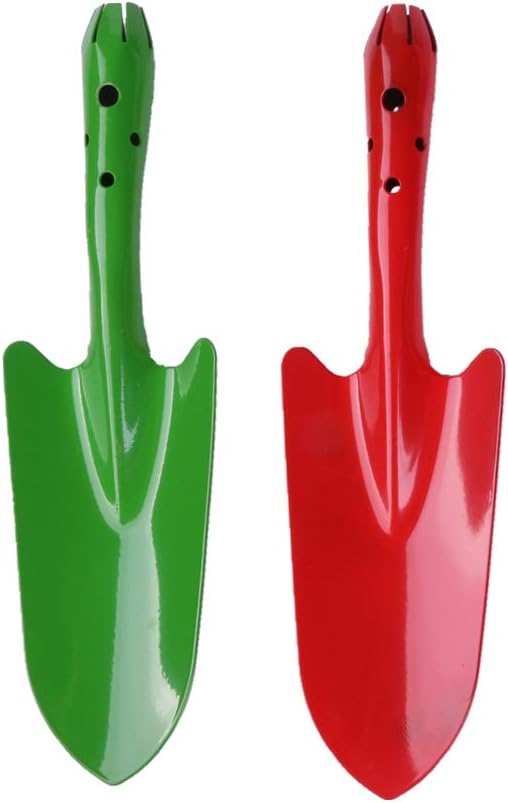 Ymeibe Kids Garden Hand Shovel Metal Small Lovely Gardening Shovel Set with Powder Coating Household Digging Lawn Trowel Shovel for Indoor Outdoor Use (Red/Green) : Garden & Outdoor