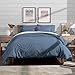Bare Home Bedding Duvet Cover Queen Size - Premium 1800 Super Soft Collection - Lightweight, Cooling Duvet Cover - Soft Breathable Bedding (Queen, Coronet Blue)