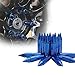 Xprite Blue Aluminum Mounted 90mm Spike Extended Nut Refit Wheel Lug Nuts/Tire Screw M12x1.5