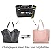 VANCORE Felt Insert Purse Organizer Handbag Cosmetic Travel Bag for Women Dark grey Small