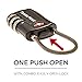 TravelMore 10 Pack TSA Approved Travel Combination Cable Luggage Locks for Suitcases - Orange (10 Pack, Black)