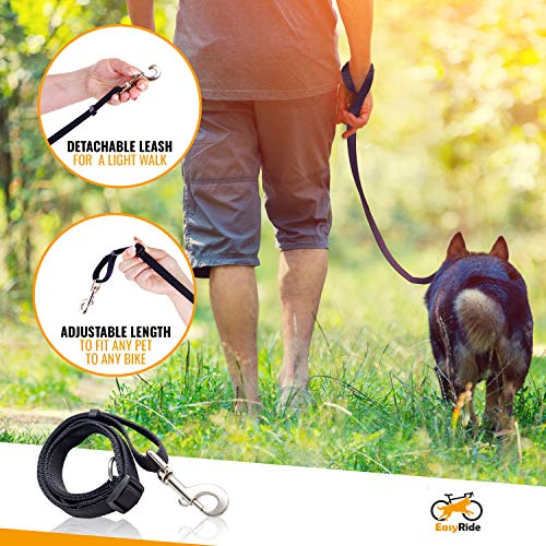 MALABI EasyRide Dog Bike Leash Set - Patent Pending Rotating with Shock Absorbers and Quick Attach Mechanism | Carbon Fiber | Hands-Free, Detachable, Adjustable Leash for The Smoothest Ride - Thumbnail 3