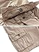 WenVen Men's Summer Cotton Twill Cargo Shorts, Light Khaki, 38