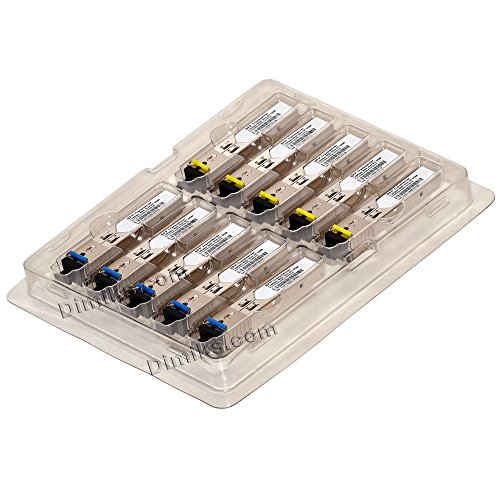 20km SFP BiDi 1G (Bi-Directional, WDM, 1.25Gbps, 20 km) DOM/DDM / DDMi SC (GLC-BX-D, GLC-BX-U, D/U, A/B, 1310/1550) Transceiver. Compatible, Reprogrammable. (lot= 5 Pair [10 modules])