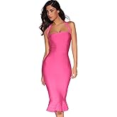 meilun Womens Halter Fishtail Bandage Party Dress Elegant Wedding Guest Dress
