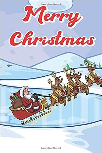 Merry Christmas Santa Claus Flying With Reindeer Holiday
