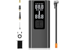 SGULNF Tire Inflator Portable Air Compressor, Cordless 150PSI Air Pump with LED Light & Digital Pressure Gauge, Rechargeable Car Pump for Cars, Bike & Motorcycle Tires, Balls