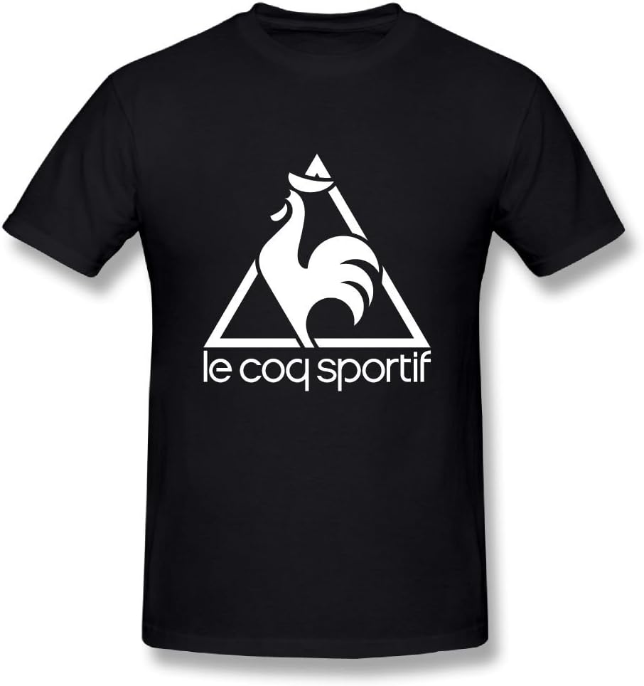 Edongquwe Mens Cool T-Shirts Le Coq Sportif Logo Black