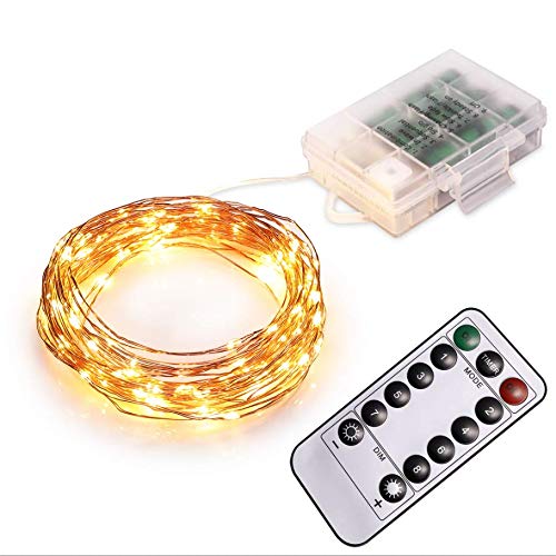 Wire Fairy String Lights 10 in 1 LED with Power Box for Wall...