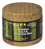 Totally Bamboo Salt Box, Natural Bamboo Container With Magnetic Lid + Secure Durable Storage &amp; Organization - Seasonings, Spices,  Herbs or Small Items - Jewelry / Office, ect.. (Kitchen)