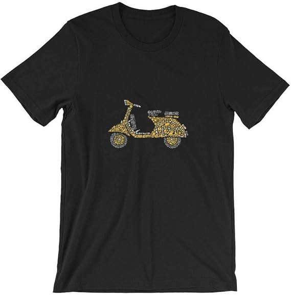 Amazon スクーターカー メンズコットンtシャツサマーショートスリーブトップスクルーネック通気性ソフトレターパターンカジュアルファッションワークパーティースポーツブラックホワイト Tシャツ カットソー 通販
