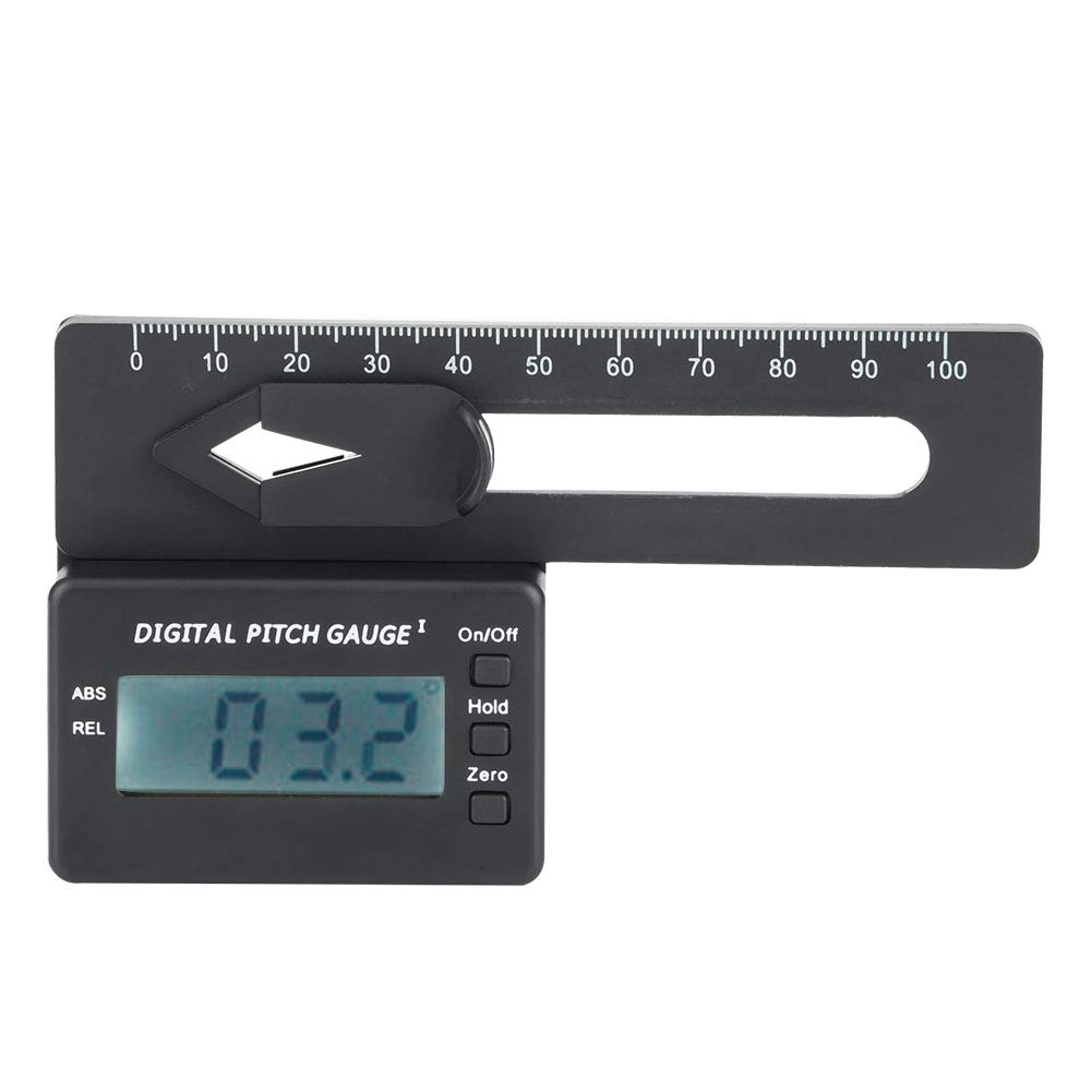 RC Digital Pitch Gauge, LCD Display Electronic Digital Pitch Gauge for Helicopter Model