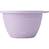 S'well Stainless Steel Salad Bowl Kit 64oz, Lilac, Comes with 2oz Mini Canister and Removable Tray for Organization, Leakproof, Easy to Clean, Dishwasher Safe