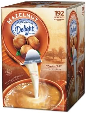 (3 Pack Value Bundle) ITD827965 Flavored Liquid Non-Dairy Coffee Creamer, Hazelnut, 0.44 oz Cups