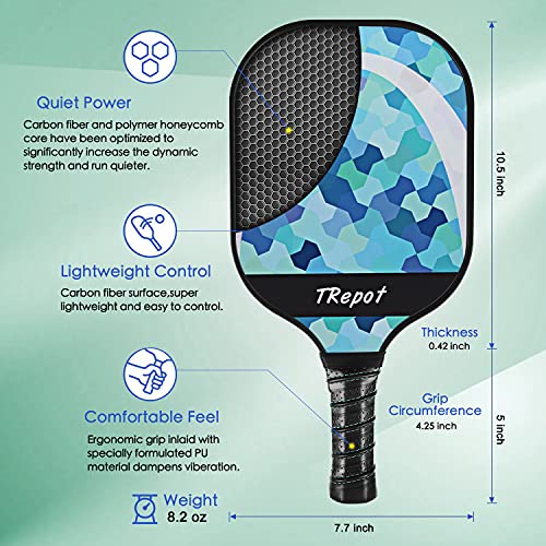 Pickleball Paddles Set of 2,Graphite Surface Core