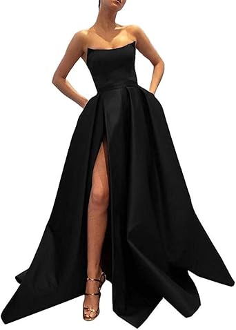 black strapless homecoming dress