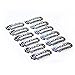 YONNA 12pcs U Shape Iron Snap Clips For Feather Hair Extensions Wigs Weft Brown Color