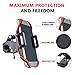 Morvelli Bike Phone Mount Fits iPhone 6s, 6s Plus, iPhone 7, 7 Plus, Galaxy S8, S7, S6, S5, GPS Device Holds Phones Up To 3.94
