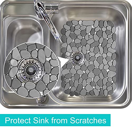Coopay Kitchen Sink Mat Pebble Sink Mat PVC Ecofriendly Kitchen