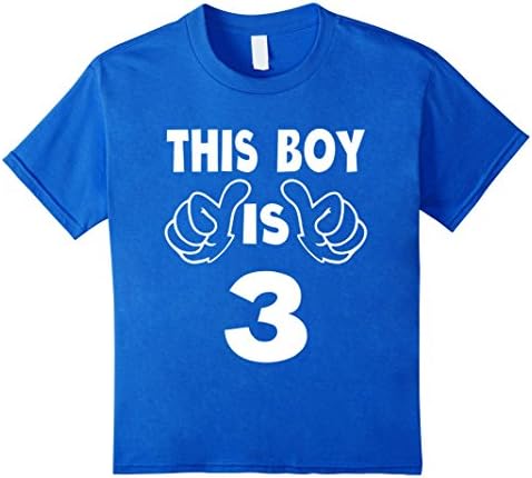 Kids THIS BOY IS 3 - Funny 3rd Birthday Gift Tee Shirt For Kids 4 Royal Blue