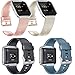 Vancle Replacement Bands Compatible with Fitbit Blaze, 4 Pack (Rose Gold, Gold, Black, Slate, Small)
