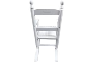Rpuzonier Kids Rocking Chair, Children’s Rocking Chair, Toddler Rocking Chair Bedroom Rocker Chair with Classic Rocker and Hardwood Construction, for Bedroom (White)