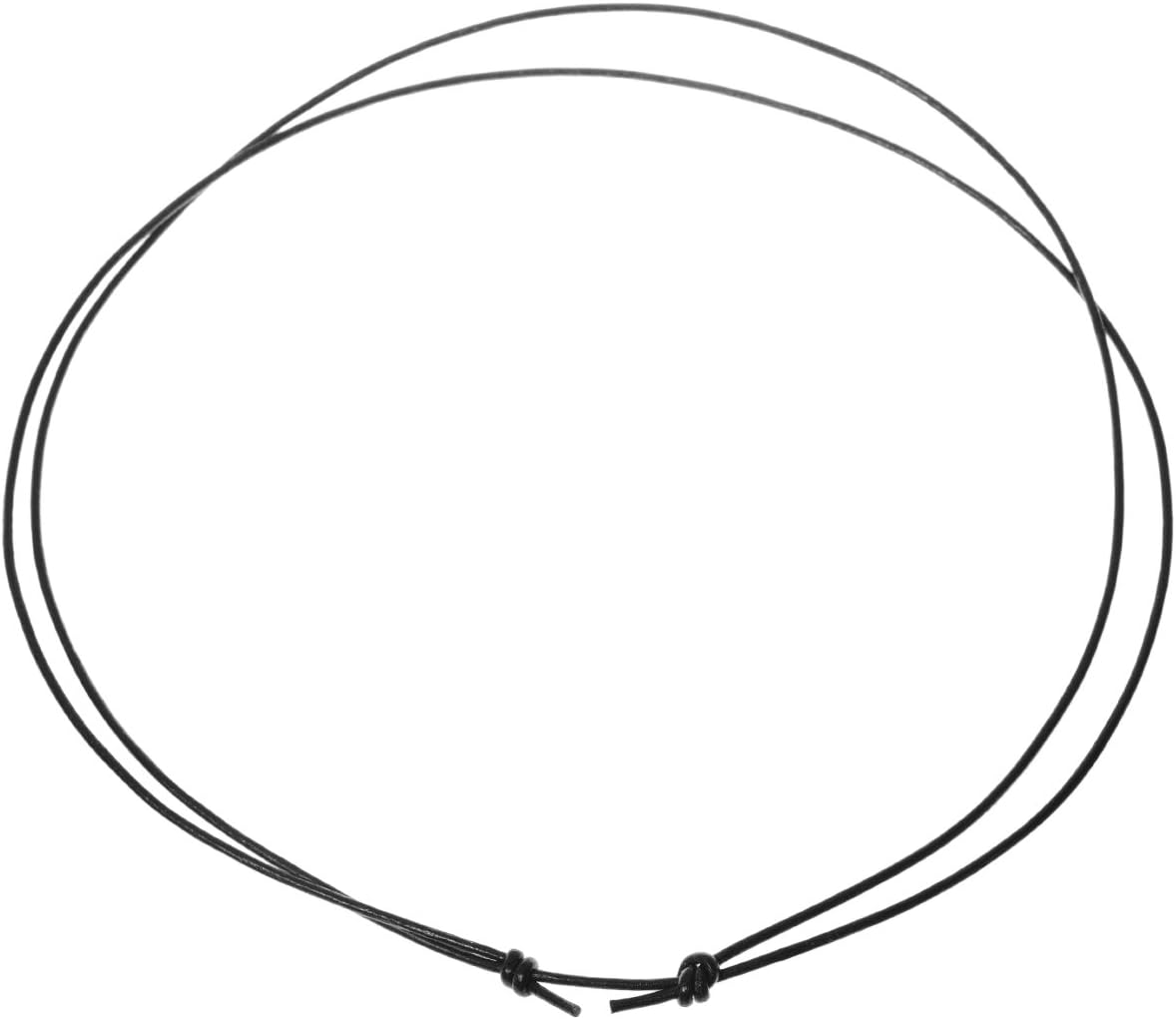 Round Natural Leather Cord 1mm Choker Double Knotted Adjustable Necklace 14-28 inches