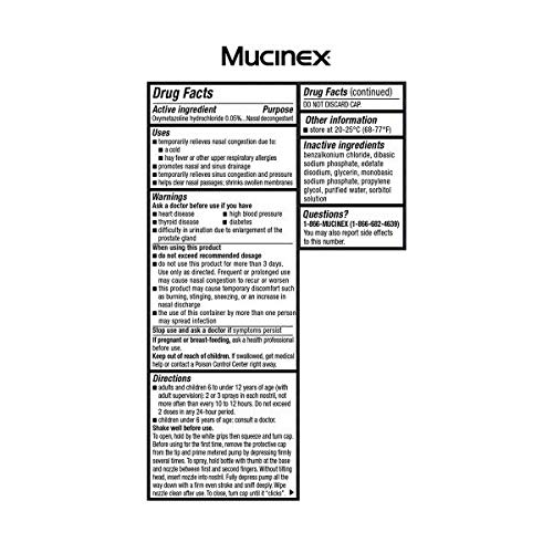 Mucinex SinusMax Nasal Spray for Sinus & Allergy, FastActing