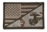 USA Flag / Marine Corps' EGA 2.25x3.5 Military Patch / Morale Patch - Multiple Color Options (Desert Digital Marpat)